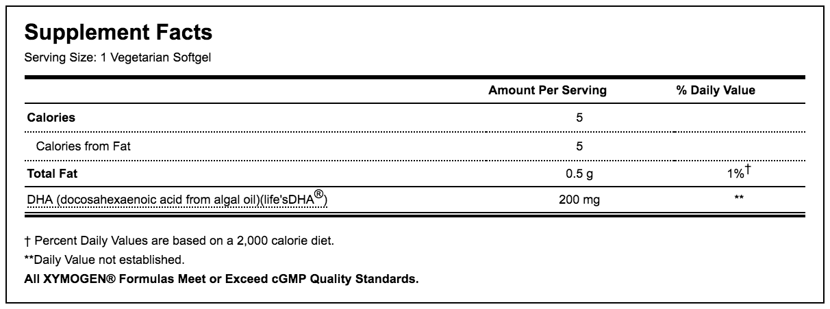 DHA from Algae for Adults